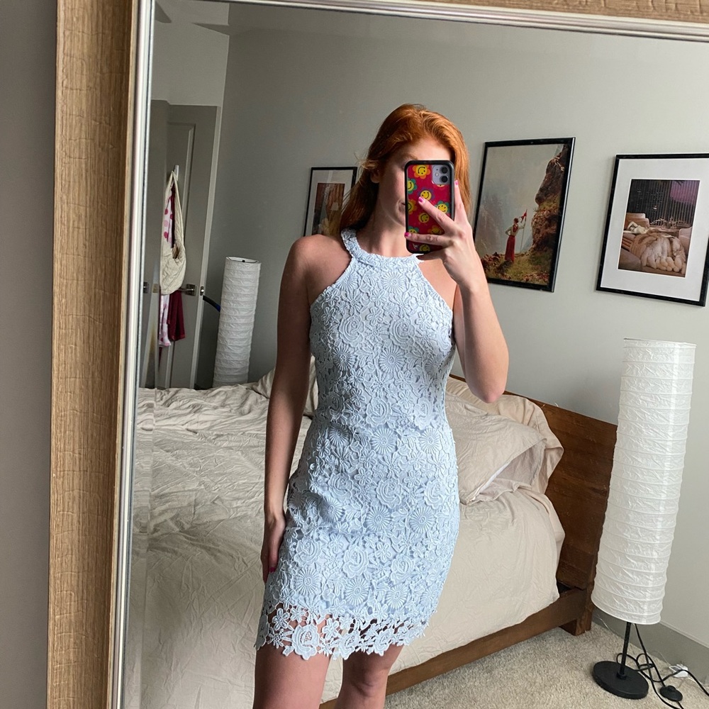 BLUE LACE DRESS